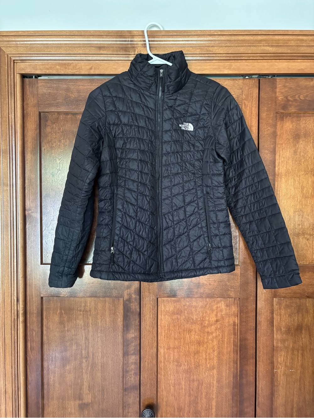 The North Face Black Womens Quilted Jacket with Logo small